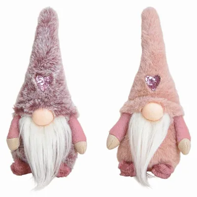 Immagine prodotto di Gnomo in rosa / rosa in set da 2 - gnomo in tessuto 19 cm