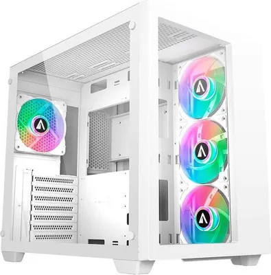 Imagen del producto de ABYSM Danube SAVA 285 BX203, Escritorio, PC, Transparente, Blanco, ATX, ITX, Micro ATX, SPCC, ABS, Cristal templado, Gaming