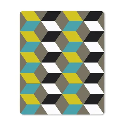 Produktbild von MuchoWow® Mauspad Mousepad Blöcke - Muster - 3D 30x40 cm - Mousepads - Maus Mat - Pad - Mausunterlage - Mausmatten