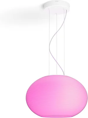 Zdjęcie produktu dla Philips Hue White and color ambiance Lampa wisząca Flourish, Inteligentne światło zawieszenia, Bluetooth/Zigbee, Biały, LED, Szkło, Niewymienialne źródło światła