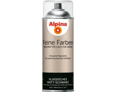 Produktbild von Alpina Feine Farben Sprühlack Klassisch edelmattes schwarz 400 ml