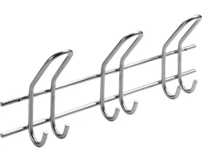 Produktbild von Hettich Garderobenleiste 3 Haken 43,0 x 16,5 x 7,5 cm silber