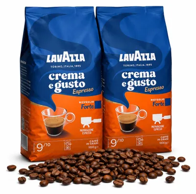 Produktbild von Crema e Gusto Forte Kaffeebohnen 1 kg – Lavazza, 2 Stück