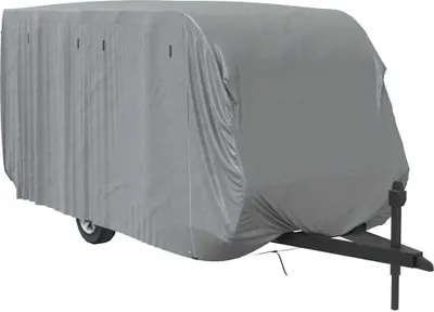 Zdjęcie produktu dla Pokrowiec na przyczepę kempingową, szary, 550x250x220 cm