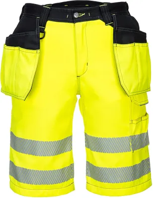 Produktbild von Portwest PW343 PW3 Warnschutz Shorts Yellow/Black Gr. 34