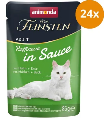 Produktbild von ANIMONDA Vom Feinsten Raffinesse in sauce Chicken with duck - nassfutter für Katzen - 85g
