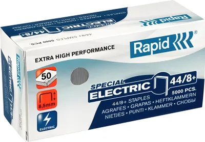 Zdjęcie produktu dla Rapid 44/8, 8,5 mm, 5000 zszywek, 44/8+, Metal galwanizowany, Metaliczny, 40 mm