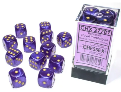 Produktbild von Chessex Borealis W6x12 Royal Purple/Gold Luminary