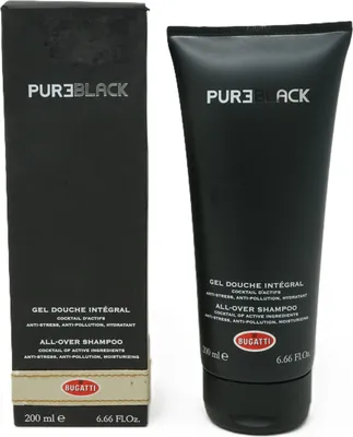 Produktbild von Bugatti Pure Black All-Over Shampoo 200 ml
