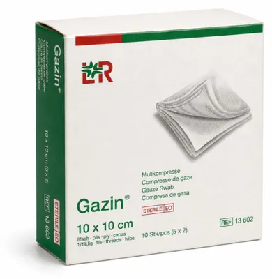 Produktbild von GAZIN Mullkomp.10x10 cm steril 8fach