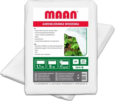 Obrázek produktu pro Agrovláknina Okryciowa (zimní-jarní) Maan bílá 110 x 500 cm 17 g/m²?