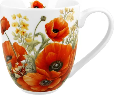 Produktbild von DUO FLOWER CLASSIC XXL Becher 1000 ml POPPIES New Bone China Porzellan