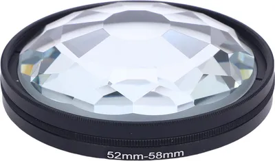 Zdjęcie produktu dla filtr kalejdoskopowy 58 mm do kamery do efektów specjalnych z pierścieniem adaptera 52 mm-58 mm kompatybilnym z obiektywem 52 mm