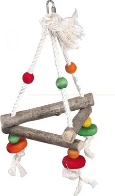 Produktbild von Ollesch Vogelspielzeug 26 cm Holz mit Seilen natur