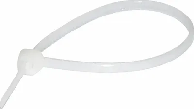 Imagen del producto de Abrazaderas de nylon, color natural, 203 x 2,5 mm, paquete de 100 unidades.