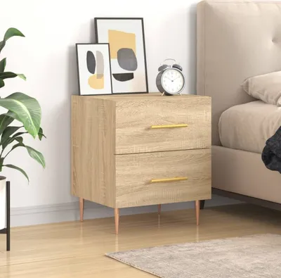 Produktbild von The Living Store Nachttisch Sonoma-Eiche 40x35x47,5 cm Holzwerkstoff