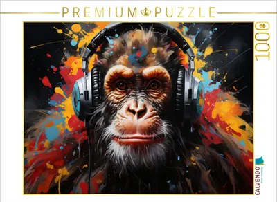 Produktbild von CALVENDO Puzzle Affentanz | 1000 Teile Lege-Größe 64x48cm Foto-Puzzle für glückliche Stunden