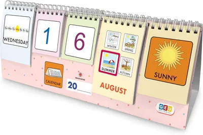 Productafbeelding van Kinderkalender - Tafelkalender voor kinderen - Bureaukalender voor kinderen - Maanden - Seizoenen te leren