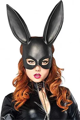 Immagine prodotto di Omgoods - Maschera da coniglio nera per Halloween e feste