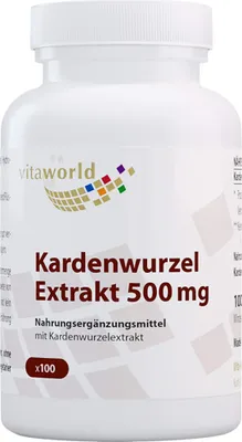 Produktbild von Vitaworld Kardenwurzel 500 mg Kapseln, 100 St. Kapseln