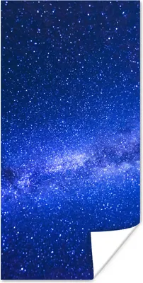 Produktbild von MuchoWow® Poster Milchstraße am blauen Himmel 60x120 cm - Wandschmuck