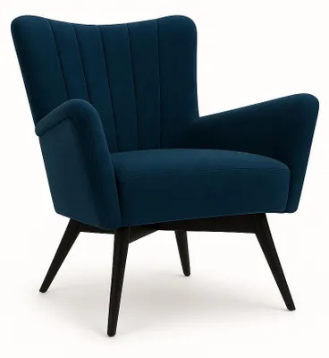 Produktbild von Anteo Ohrensessel NICK Velvet Polstersessel Sessel Modern Dunkelblau ROYAL VELVET 14 Wohnzimmer 95x80x50 cm
