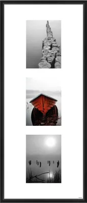 Produktbild von Nielsen Aluminium Bilderrahmen Gallery Junior, 30x74 cm - 3x 13x18 cm, Schwarz Matt