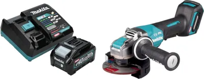 Produktbild von Makita GA 047 GM101 Akku Winkelschleifer 40 V max. 125 mm X-LOCK Brushless + 1x Akku 4,0 Ah + Ladegerät
