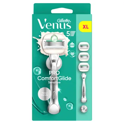 Immagine prodotto di Rasoio umido Gillette Venus - Comfortglide Sensitive + 3 lame di ricambio + supporto per doccia