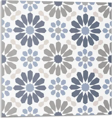 Produktbild von Blumenmuster In Symmetrie – Selbstklebende Fliesen – Wandverkleidung – Wandpaneel – PVC Fliesen – Vinylflisen – PCV Flisen – Selbstklebend – Wanddeko – 20 Stück 20 x 20 cm