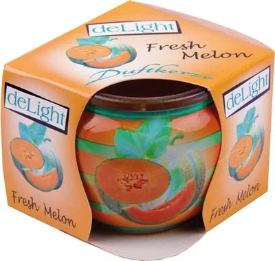 Produktbild von Duftkerzen Motiv im Glas, lange Brenndauer und angenehmer Duft ( Fresh Melon )
