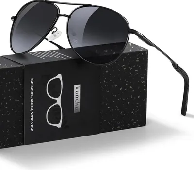 Produktbild von Polarisierte Sonnenbrille Herren Damen UV400 Outdoor Fahren Angeln Schwarz