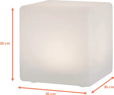 Immagine prodotto di Cubo luminoso solare a LED - circa 30 x 30 cm - lampada da giardino con sensore crepuscolare