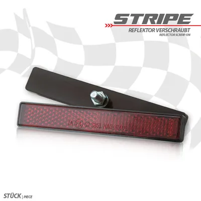 Produktbild von Reflektor Stripe rechteckig rot mit Rand