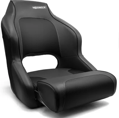 Produktbild von Waterside Captain´s Bootssitz Deluxe - Dark Series Bootsstuhl, Steuerstuhl, Flip-Up,