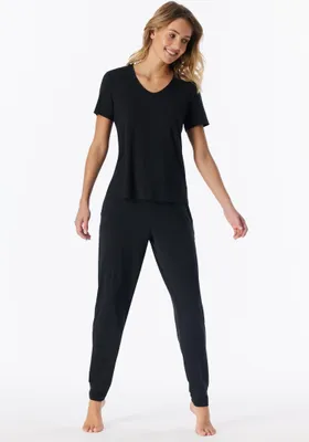 Produktbild von Schiesser Damen T-Shirt V-Ausschnitt Gr. 48  hellblau