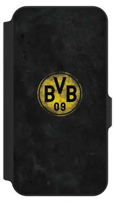 Produktbild von NIVOCASE Klapphülle für Samsung Galaxy S23 FE  Handyhülle aus Kunst Leder NIVOflip schwarz BVB Borussia Dortmund Fanartikel