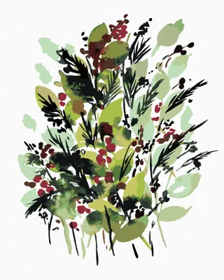 Produktbild von Zuty - Malen nach Zahlen - WINTERGRÜN (ALEXANDRIA GILBERT), 40x50 cm, ohne Keilrahmen