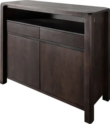 Image de MASSIVMOEBEL24 | Buffet 120x45 Acacia laqué Tabac BUENO #4005