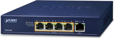 Produktbild von PLANET POE-E304, Netzwerksender & -empfänger, 100 m, Cat5, Cat5e, Cat6, 10,100,1000 Mbit/s, Voll, 2000 Eintragungen