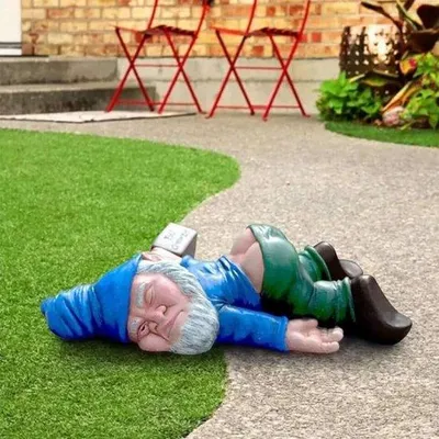 Image de Décoration de jardin originale, 1 pièce, en résine, amusante