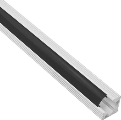 Produktbild von A19 LED Aluprofil Weiss Eckprofil 90° 1m schwarz