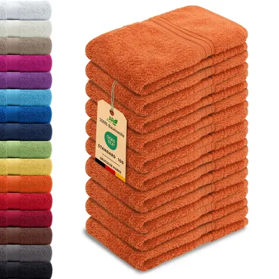 Produktbild von 10er-Set ARIZONA Handtuch-Serie von AR Line – 100% Baumwolle, 500 g/m², 10er-Set Gästetücher 30x50 cm, Terra