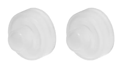 Two white lids are shown against a white background.