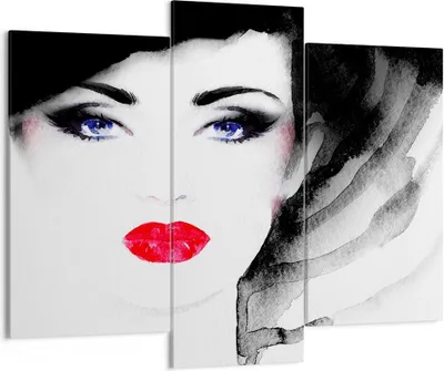 Produktbild von Bild auf Leinwand - Leinwandbild - Frau Gesicht - 130x100cm - Wand Bild - Wanddeko - Wandbilder - Leinwanddruck - Bilder - Kunstdruck - Wanddekoration - Leinwand bilder - Wandkunst - CB130x100-3756