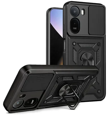 Produktbild von Outdoor Hülle für Xiaomi Redmi A7 Pro Handyhülle Kameraschutz Ringhalter Schwarz