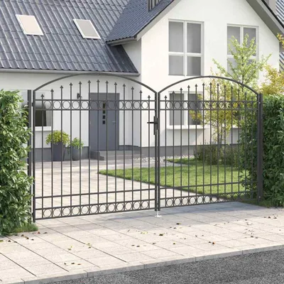 Produktbild von Zauntor ASSEN 401 x 250 cm Stahl Grau Abschließbar