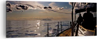 Produktbild von Bild auf Leinwand - Leinwandbild - Kroatien Yacht Segeln Segelboot - 140x50cm - Wand Bild - Wanddeko - Leinwanddruck - Bilder - Kunstdruck - Leinwand bilder - Wandkunst - AB140x50-0426