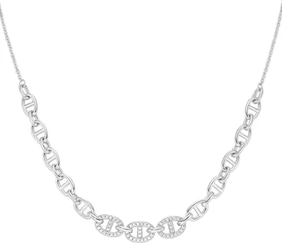 Produktbild von Collier Giorgio Martello Milano Mittelteil Gliederkette, mit Zirkonia, Silber 925 Silber 45 cm Rhodiniert, Glanz