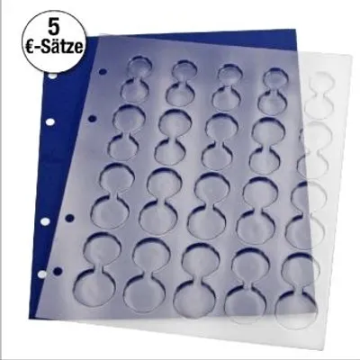 Produktbild von Ergänzungsblatt für Münzenalbum Topset, für 5 Euro-Sätze